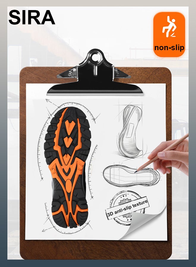 SIRA Men's 10KV Insulated Safety Shoes - Anti-Slip & Puncture-Proof Work Boots with Composite Toe, Lightweight & Breathable for Electricians, Construction, Warehouse (Black) - Image 4