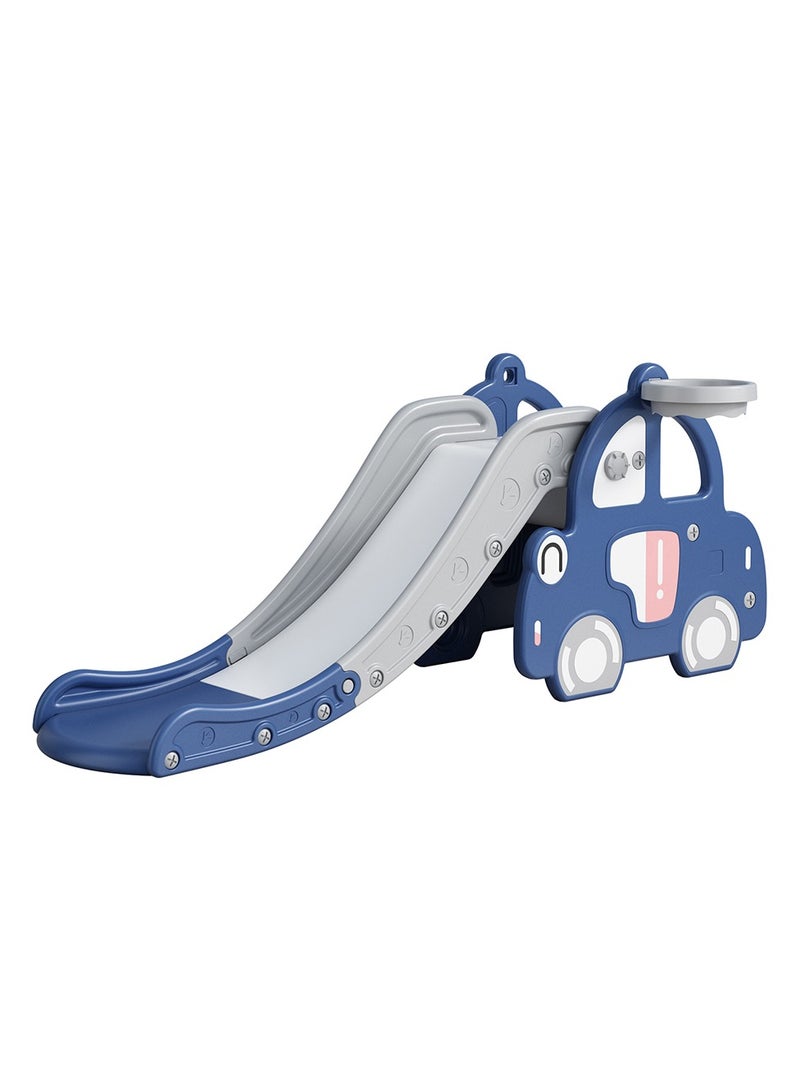 فول جوي زحليقه اطفال مع طوق كرة السلة، 2 في 1 زحليقه للأطفال الصغار والأولاد والبنات المتسلقين، ألعاب داخلية وخارجية - Image 1