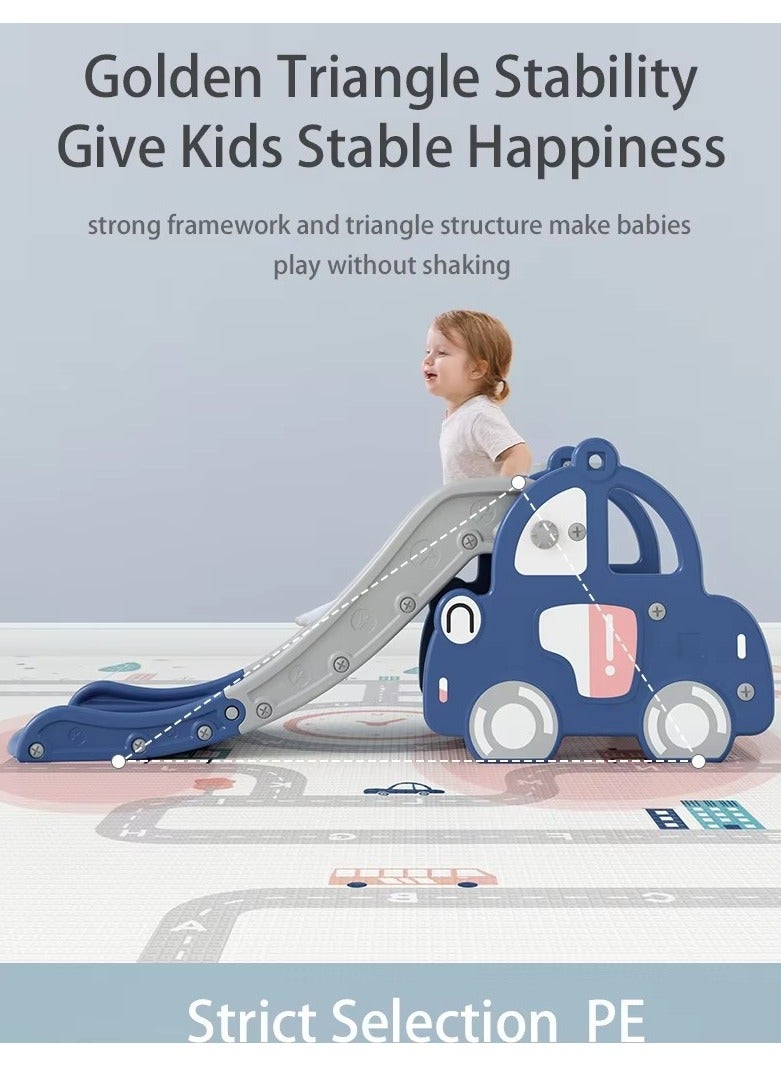 فول جوي زحليقه اطفال مع طوق كرة السلة، 2 في 1 زحليقه للأطفال الصغار والأولاد والبنات المتسلقين، ألعاب داخلية وخارجية - Image 5