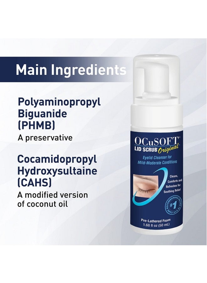 OCuSOFT منظف جفون كوسوفت الأصلي بخFoam خفيف منظف رموش فوري غسول يومي للجفون لإزالة الزيت والغبار وحبوب اللقاح ومكياج العيون 1.68 أونصة سائلة - Image 5