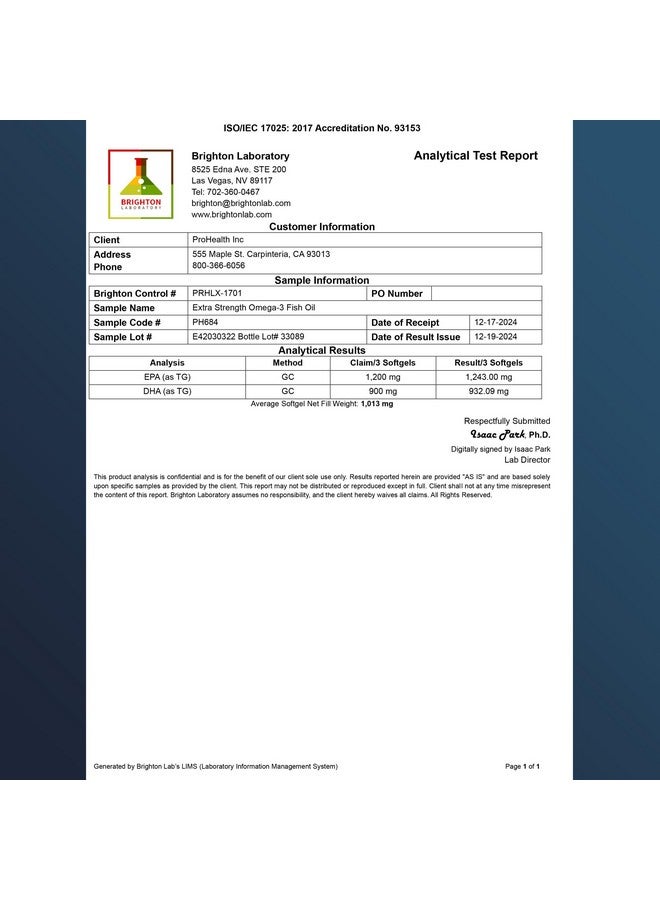 ProHealth Omega-3 Fish Oil Supplements for Women & Men, 120 Softgels, 1200 mg EPA, 900mg DHA & Other Fatty Acids, Extra Strength Fish Oil Nutritional Supplement - Image 3