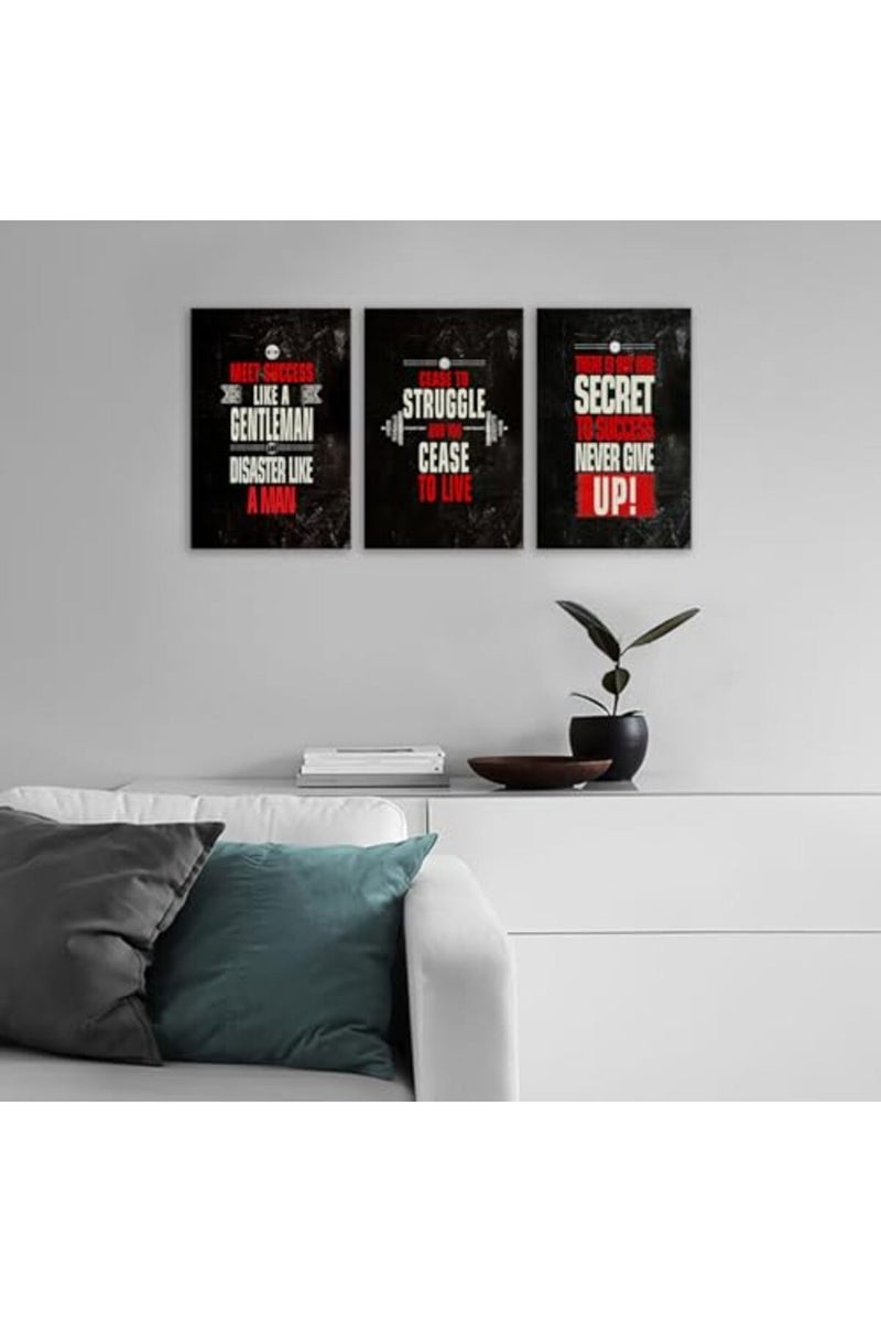 KAWAHONE Inspirational Workout Room Wall Art Prints Motivational Quotes Gym Wall Art Bodybuilding Posters Sports Artwork Framed for Home Office Gym Ready to Hang - Image 5
