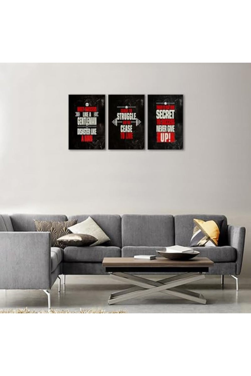 KAWAHONE Inspirational Workout Room Wall Art Prints Motivational Quotes Gym Wall Art Bodybuilding Posters Sports Artwork Framed for Home Office Gym Ready to Hang - Image 4