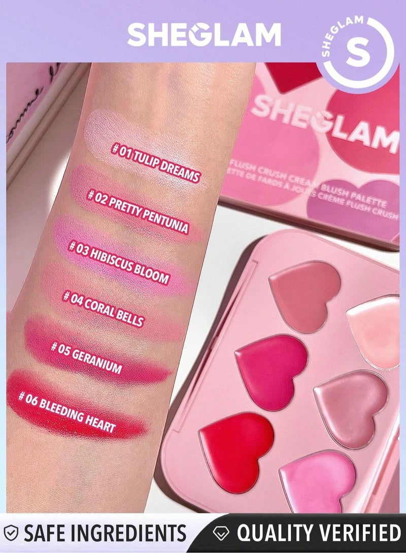 SHEGLAM Flush Crush Cream Blush Palette - Blushing Bouquet Blushing Bouquet - Image 1