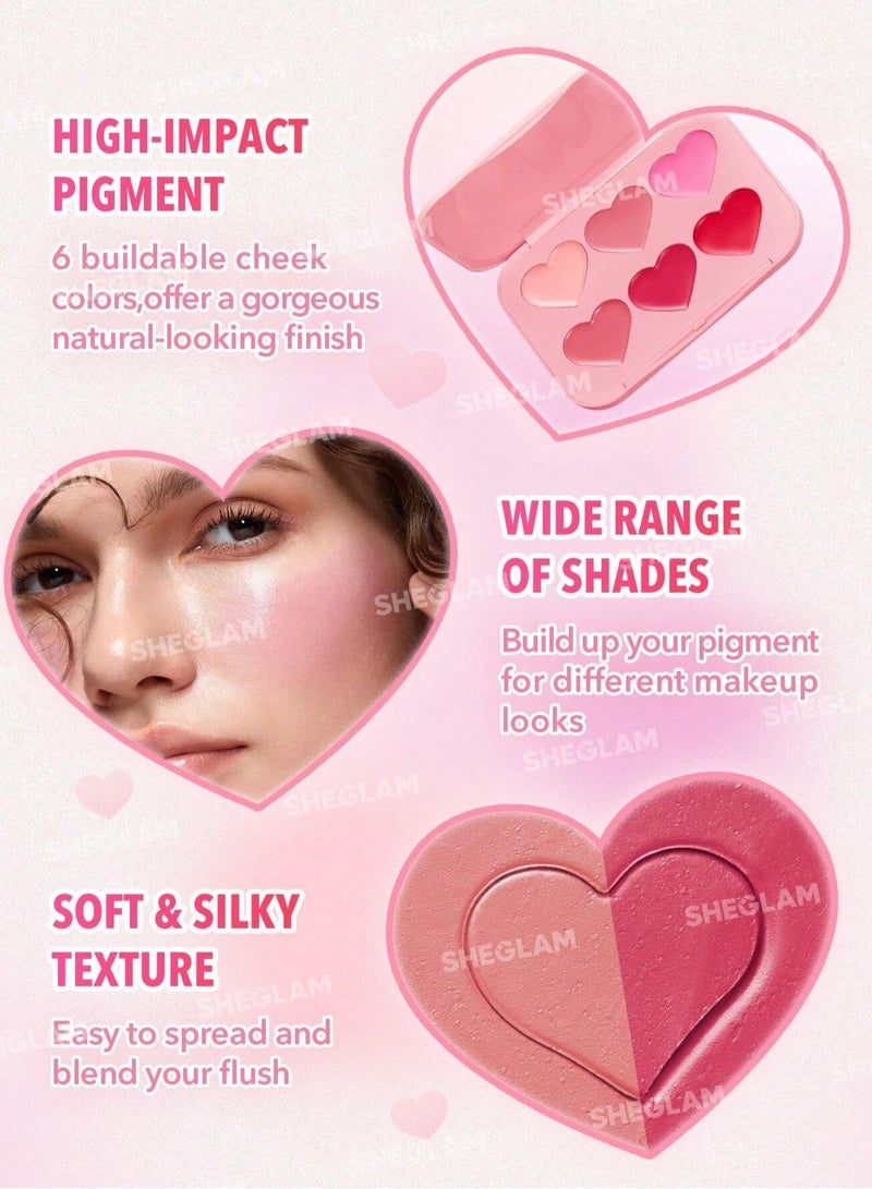 SHEGLAM Flush Crush Cream Blush Palette - Blushing Bouquet Blushing Bouquet - Image 2