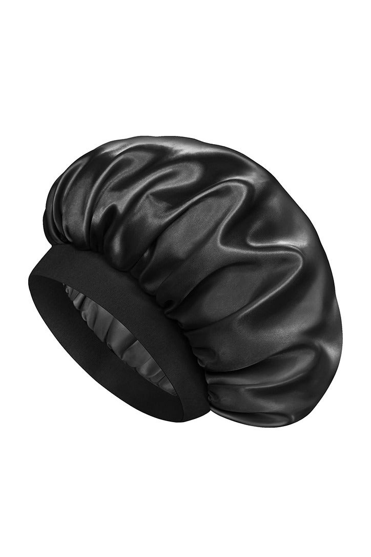 Satin Bonnet Silk Bonnet for Sleeping, Bonnets for Women Bonnet for Sleeping Large Sleep Cap, Wide Soft Band Bonnet for Curly Hair - Image 2