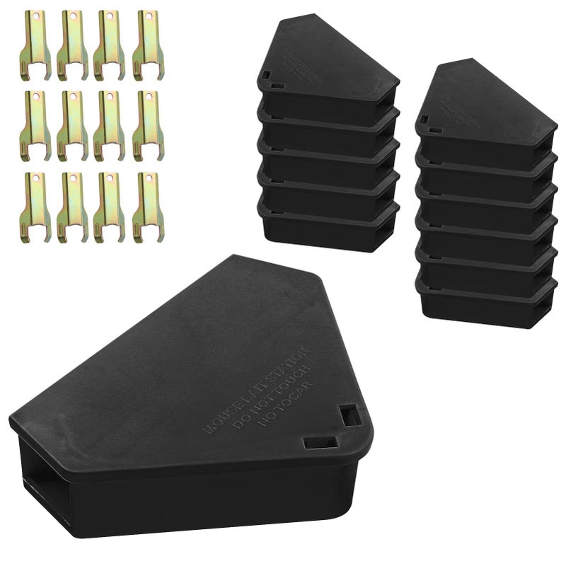 Anblak Mouse Station with Keys Black 12 Pack, Key Required Mouse Stations, Mice Stations, Keeps Children and Pets Safe Indoor & Outdoor - Image 1
