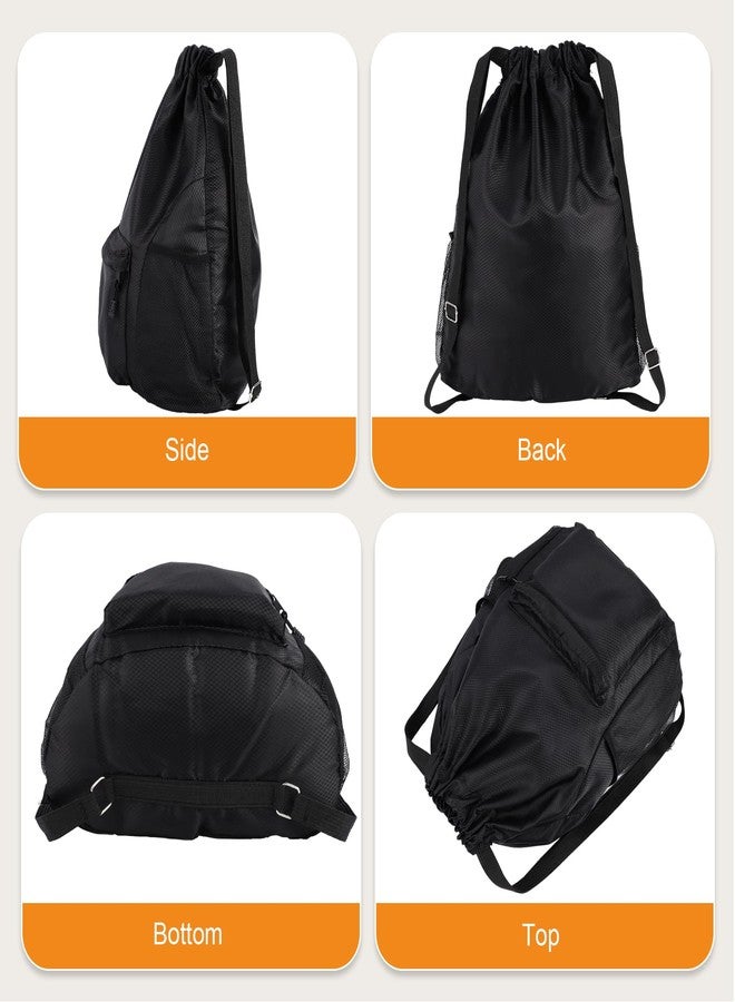 Dntorx Drawstring Backpack, Gym Bag with Water Bottle Pocket, Drawstring Sackpack, Waterproof String Backpack for Soccer, Basketball, Swim for Women Men - Image 3