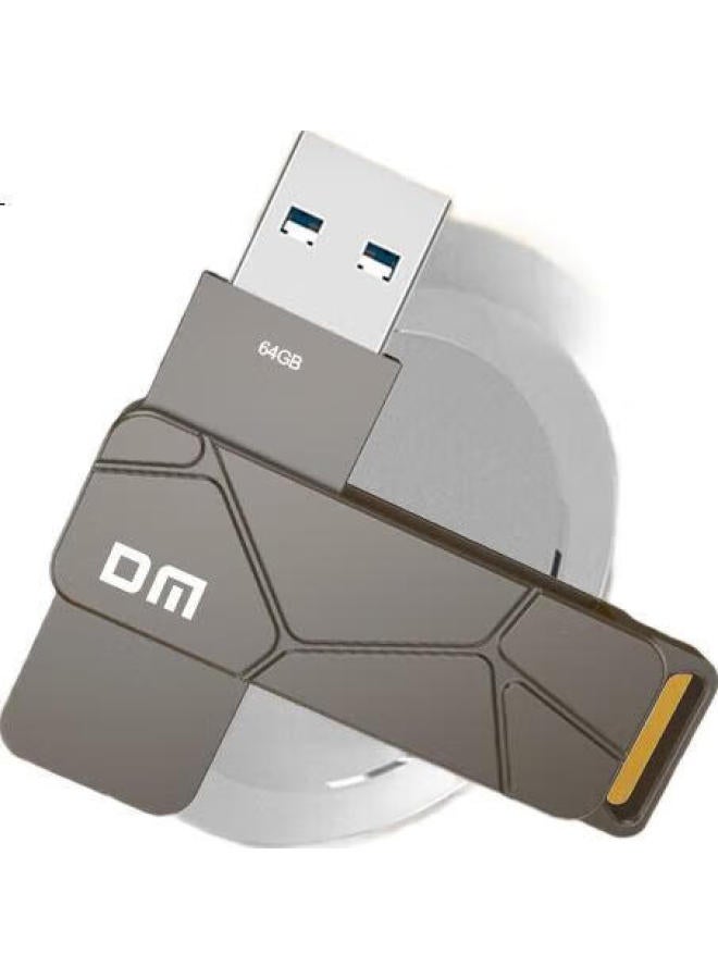 DM Dm Daimai 64Gb Usb3.2 Flash Drive Pd197, Metal Rotating High-Speed Read/Write Large Capacity Usb Drive, Business Office Study Car-Mounted Durable Thumb Drive - Image 1