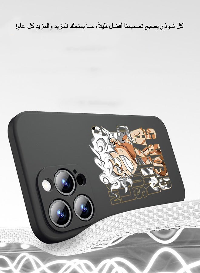 جراب iPhone 14 Pro Max غطاء من السيليكون من الجل السائل الناعم للغاية وغطاء خلفي مقاوم للصدمات وحماية الجسم بالكامل 6.7 بوصة أسود - Image 3