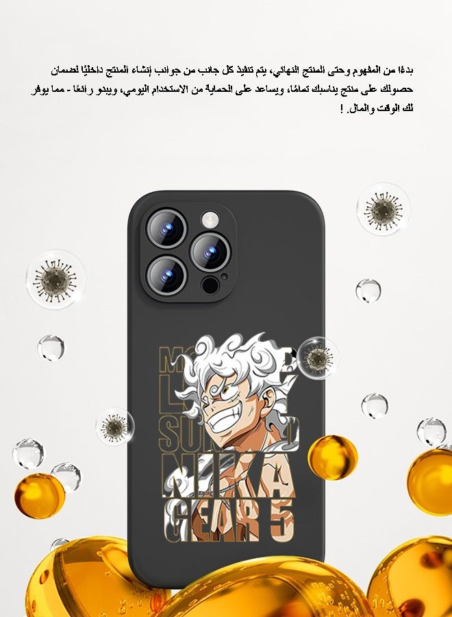 جراب iPhone 14 Pro Max غطاء من السيليكون من الجل السائل الناعم للغاية وغطاء خلفي مقاوم للصدمات وحماية الجسم بالكامل 6.7 بوصة أسود - Image 2