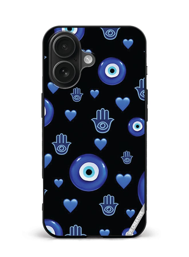 VR CREATIVE Protective Case Cover For Apple iPhone 16 Plus Evil Eye Design Multicolour