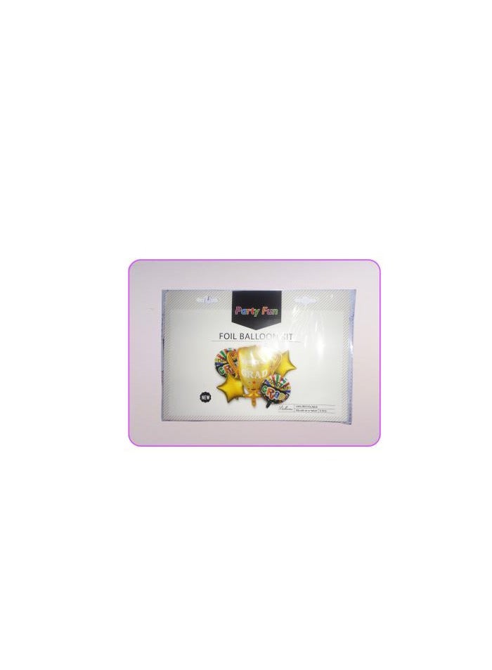 PARTY FUN Foil Balloon Congrats  5Pcs/Card - Image 2