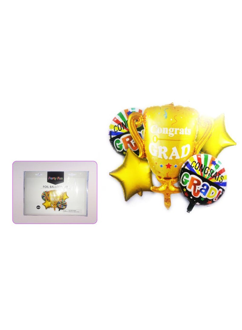 PARTY FUN Foil Balloon Congrats  5Pcs/Card - Image 3