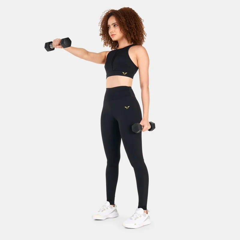 SQUATWOLF Women's High-Neck Perforated Sports Bra