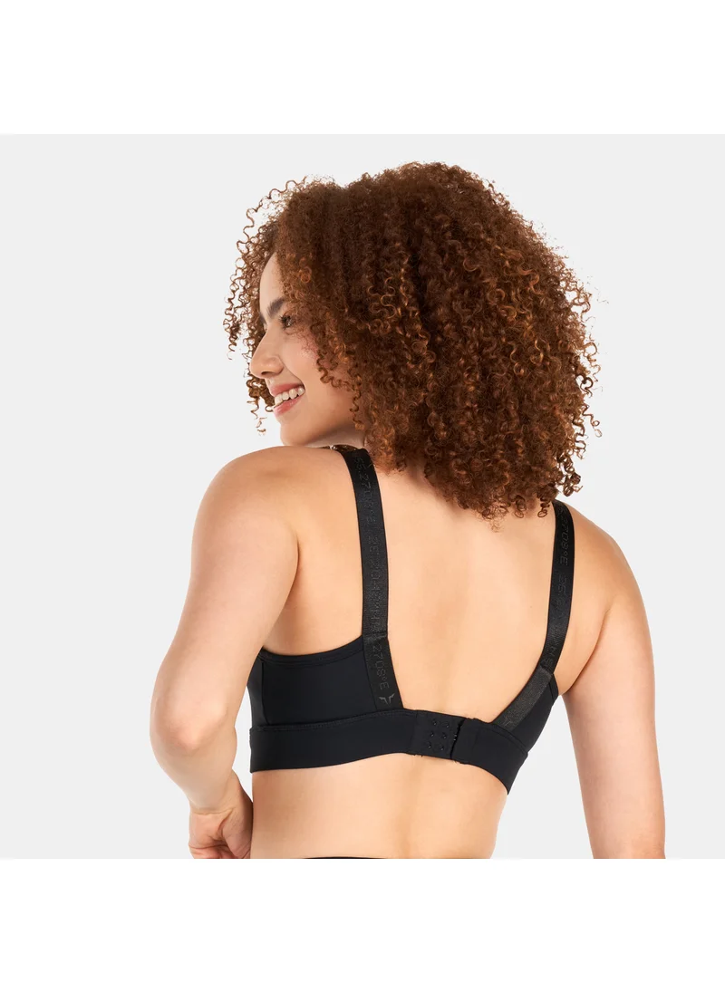 SQUATWOLF Women's High-Neck Perforated Sports Bra
