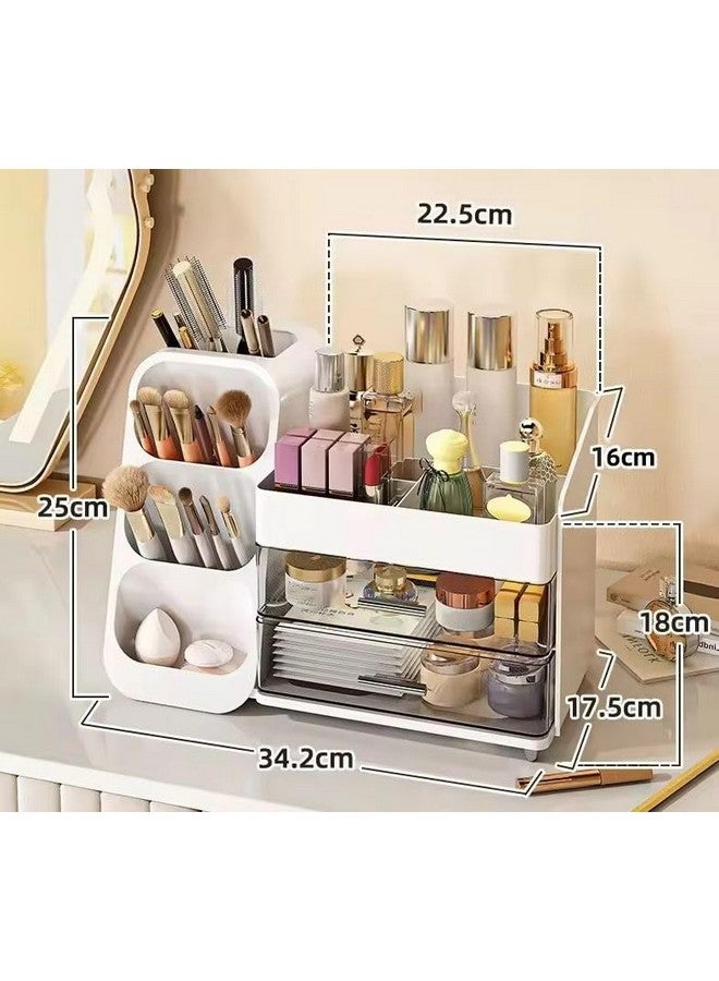 Bayleef Cosmetic Storage Box Large Capacity Skin Care Cosmetic Lipstick Storage Rack Household Desktop Dressing Table Cosmetic Box Luxurious Look And Aesthetic view - Image 2