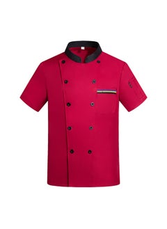 NIBEMINENT Professional Short Sleeve Chef Jacket for Food Service Industry Restaurant Uniform Chef Uniform Chef Coat  - Image 1