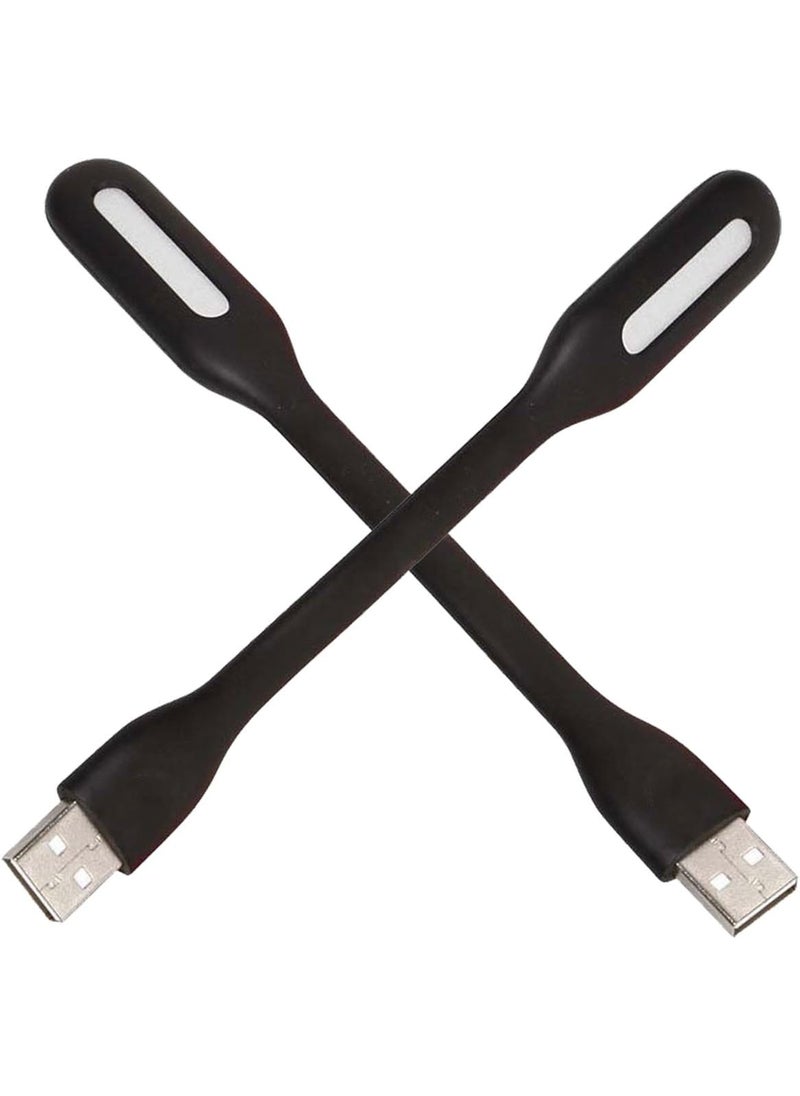 iMBAPrice iMBPrice 2 Pack Portable Mini USB Led Lamp Light Warm White with Flexible Adjust Angle for PC  MacLaptopPower Bank  Black  - Image 4