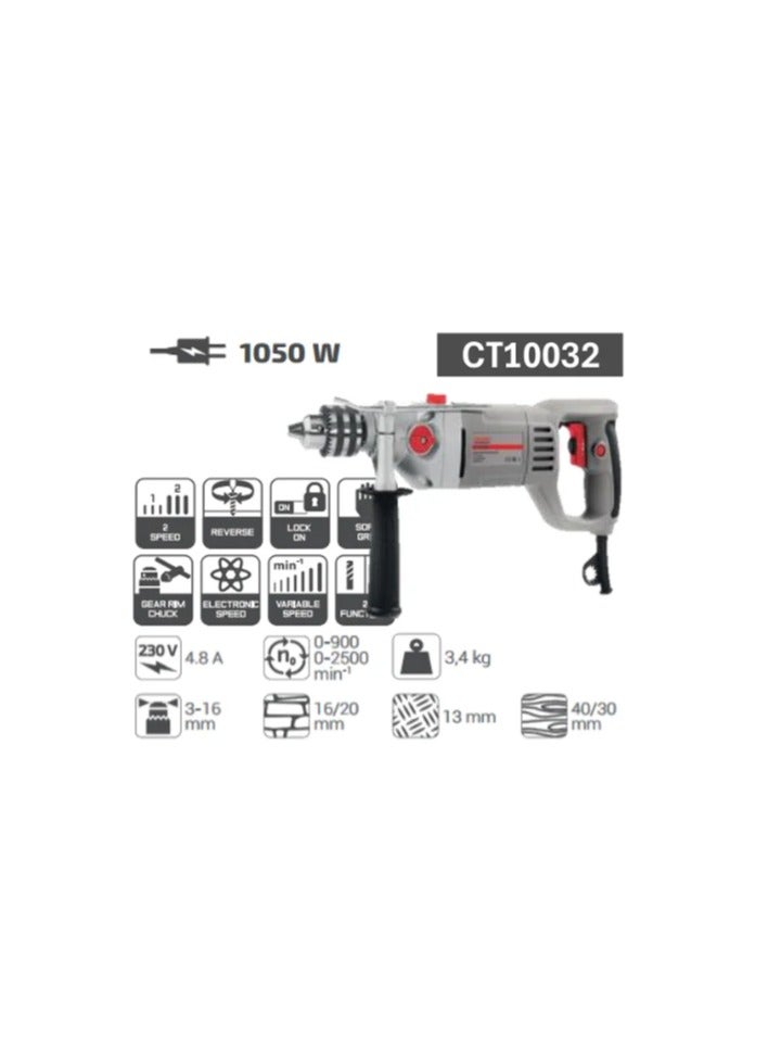 CROWN CT10032 Impact Drill 1050Watt 16mm - Image 4