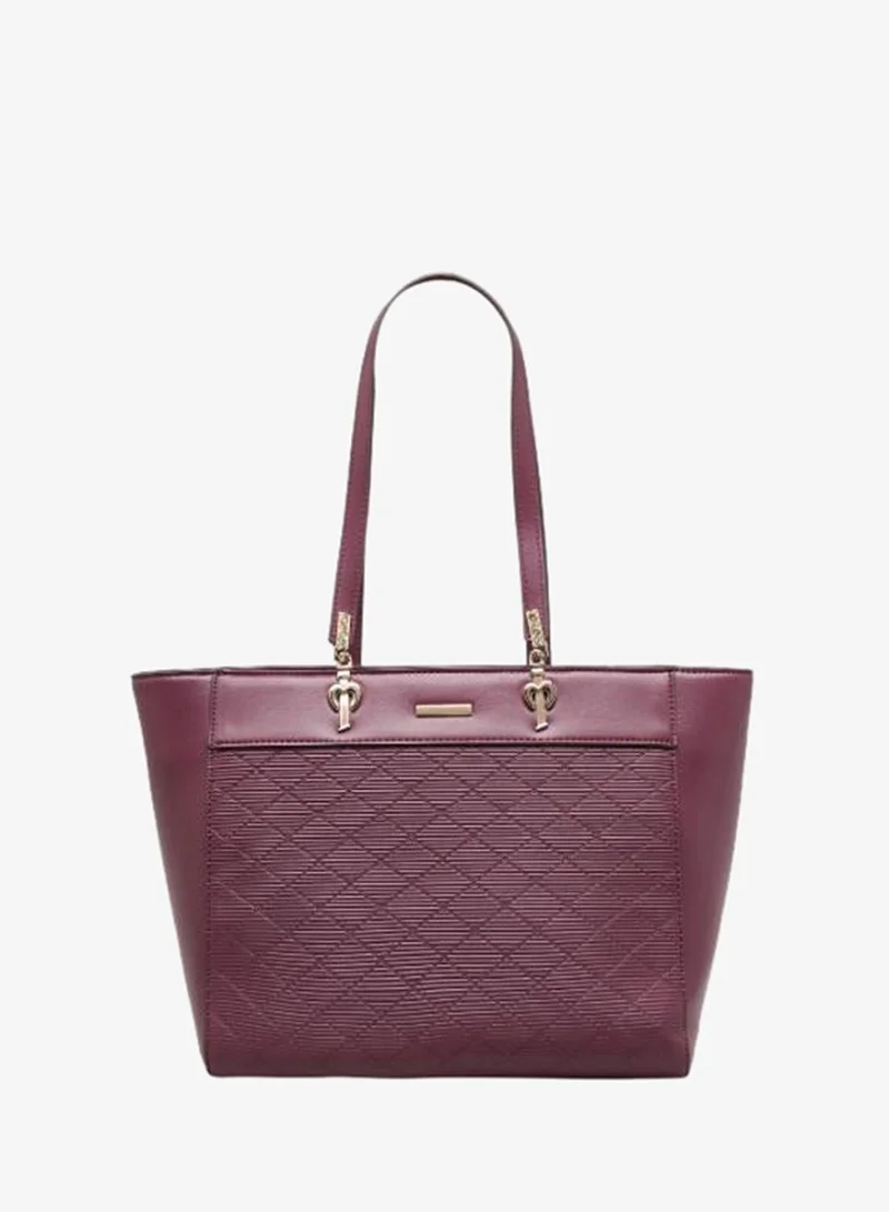 Sasha Sasha Textured Tote Bag with Zip Closure