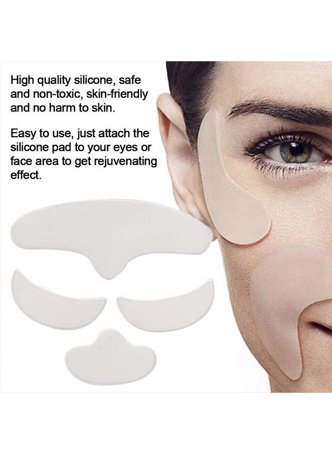 ZJchao - Wrinkle Patches, 4Pcs Anti Wrinkle Silicone Patch Pad Skin Lifting Reusable Forehead Eye Face Chin Patch for Women Reducing Eye and Around Mouth and Upper Lip Wrinkles - Image 1
