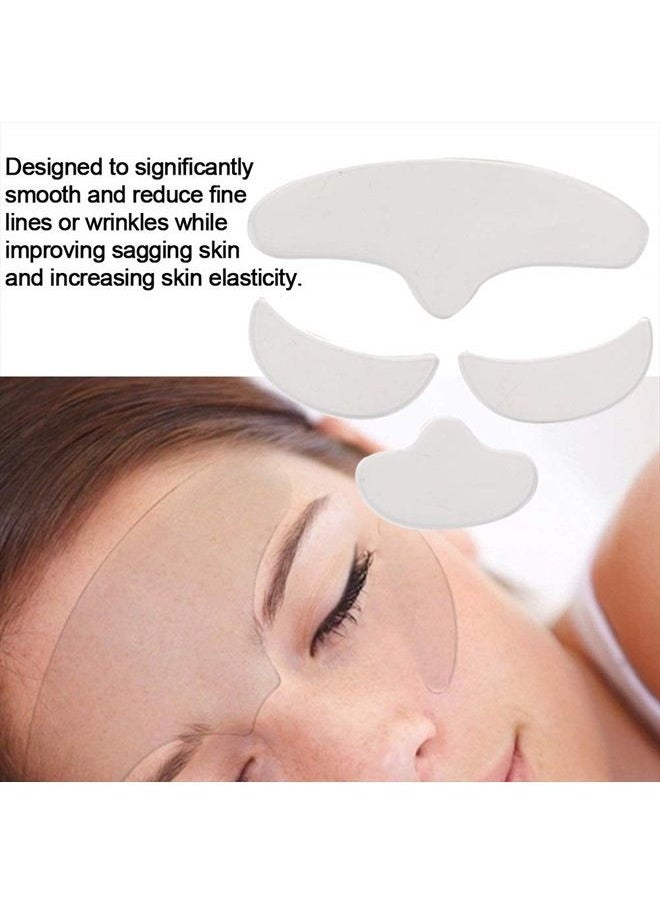 ZJchao - Wrinkle Patches, 4Pcs Anti Wrinkle Silicone Patch Pad Skin Lifting Reusable Forehead Eye Face Chin Patch for Women Reducing Eye and Around Mouth and Upper Lip Wrinkles - Image 1