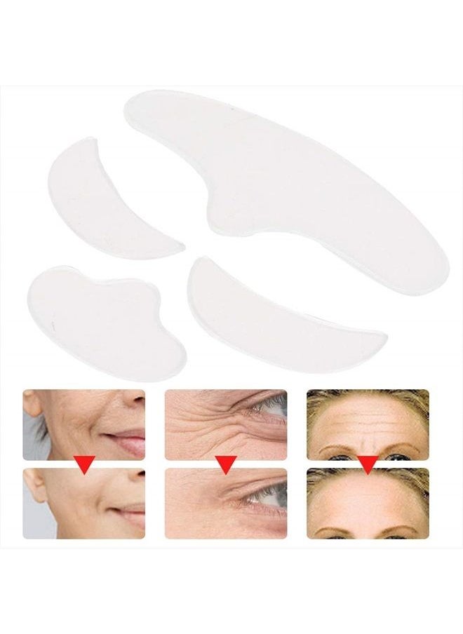 ZJchao - Wrinkle Patches, 4Pcs Anti Wrinkle Silicone Patch Pad Skin Lifting Reusable Forehead Eye Face Chin Patch for Women Reducing Eye and Around Mouth and Upper Lip Wrinkles - Image 1