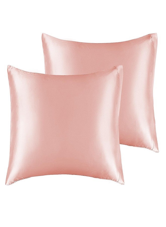 BEDELITE Satin Pillowcase for Hair and Skin, Super Soft and Cooling Similar to Silk Pillow Cases 2 Pack with Envelope Closure, Gift for Women Men(13"x18" Toddler Size, Coral) - Image 1