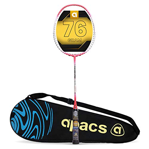 Apacs Nano Fusion Speed 722 (76 grams, Made in Vietnam) Ulta Light Weight | Japanese Graphite Unstrung Badminton Racket with Free Full Cover | G2-4 1/8 inches (White) - Image 1