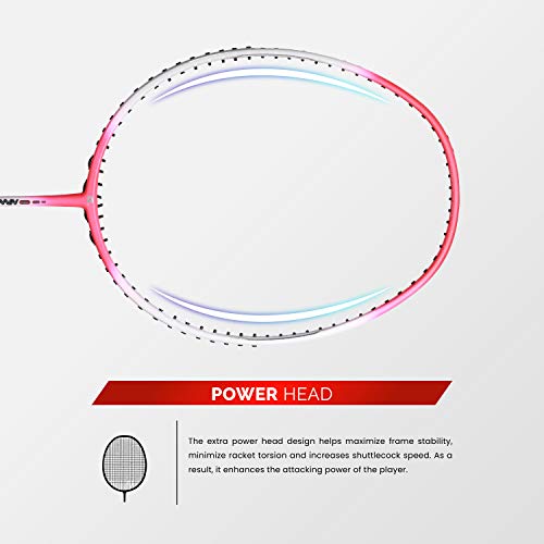 Apacs Nano Fusion Speed 722 (76 grams, Made in Vietnam) Ulta Light Weight | Japanese Graphite Unstrung Badminton Racket with Free Full Cover | G2-4 1/8 inches (White) - Image 5
