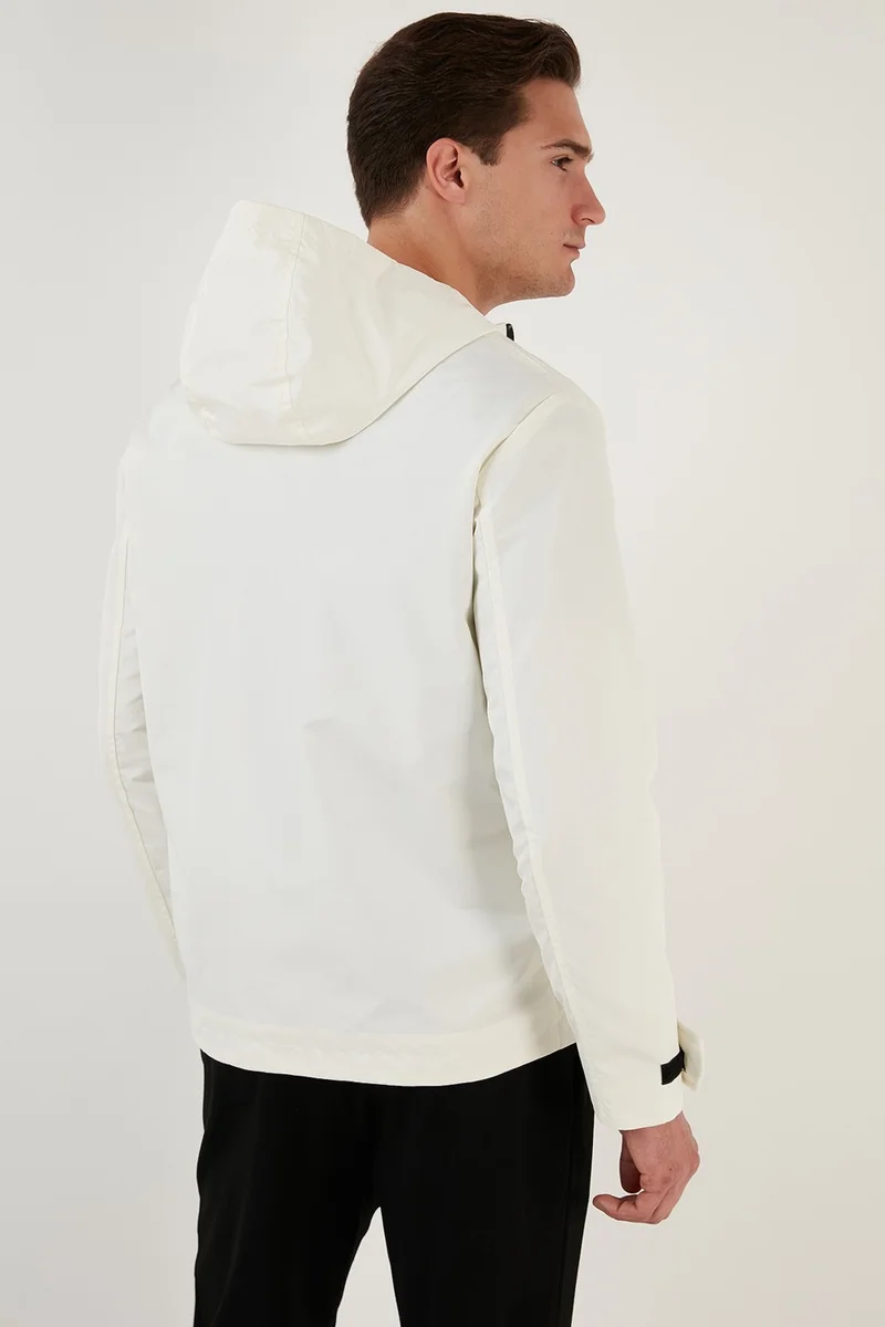 Buratti Hooded Zippered Regular Fit Seasonal Thin Coat Men's Coat 497LUKE