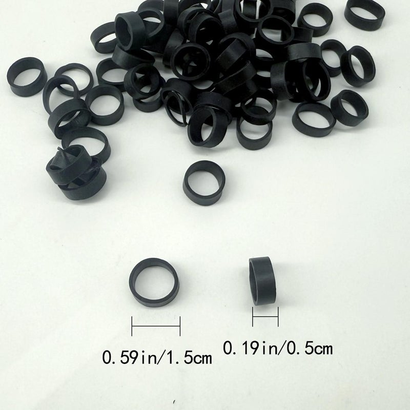 Approximately 35pcs Black Rubber Bands Strong Elastic O Rings For Office School Home And Cable Ties - Image 4