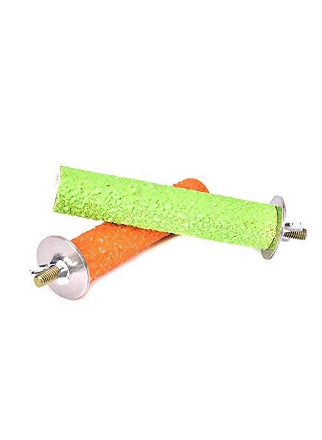 Western Era Set Of 2 Safe Wood Sand Perch/Stand/Toy For Birds (Light Weight) (Size - 12") - Image 1