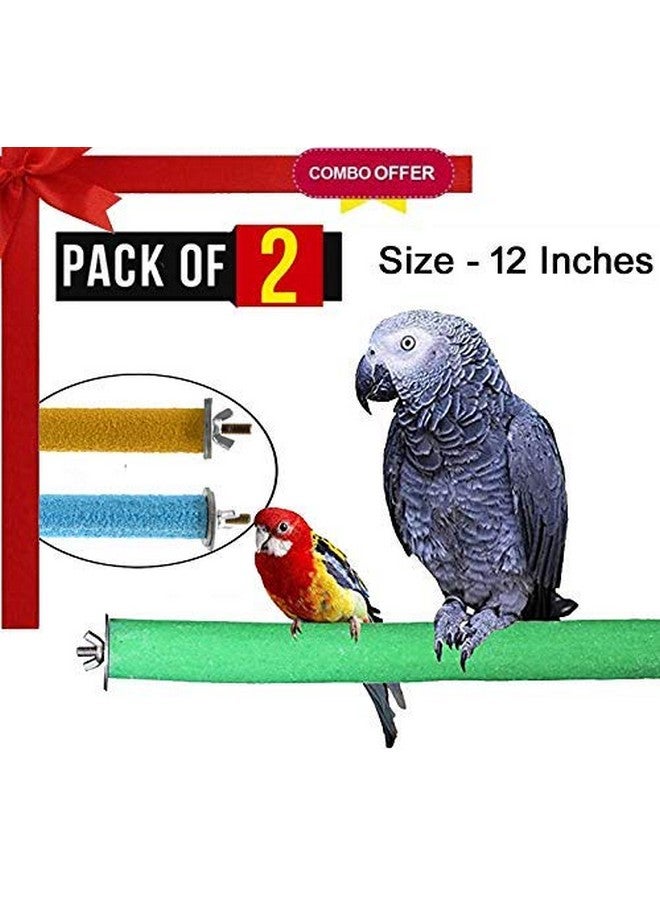 Western Era Set Of 2 Safe Wood Sand Perch/Stand/Toy For Birds (Light Weight) (Size - 12") - Image 2