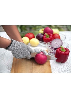 Divik Divik Kitchen Restaurants Homes Use Food Prep And Processing Chopping And Cutting Vegetables Potatoes Meat Cheese Cut Resistant Cooking Gloves Food Contact Safe Work Gloves with Protection 1 Pair 