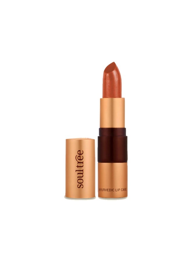 SoulTree Ayurvedic Lipstick - Cantaloupe 817, 4gm | Creamy Texture | Enriched with Organic Ghee & Almond Oil | Moistured & Nourished Lips | 4gm - Image 4