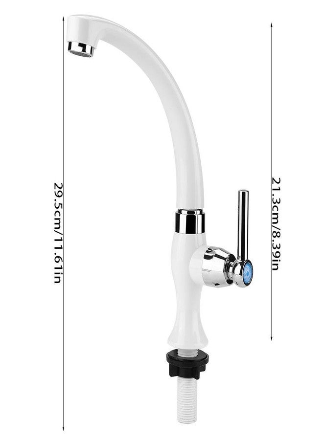 Fdit Kitchen Sink Faucet Single Handle Cold Faucet Water Faucet Water Tap for Kitchen Sink Bathroom Basin Bathtub Mop Pool G1/2 ABS Plastic (Straight Handle) - Image 2