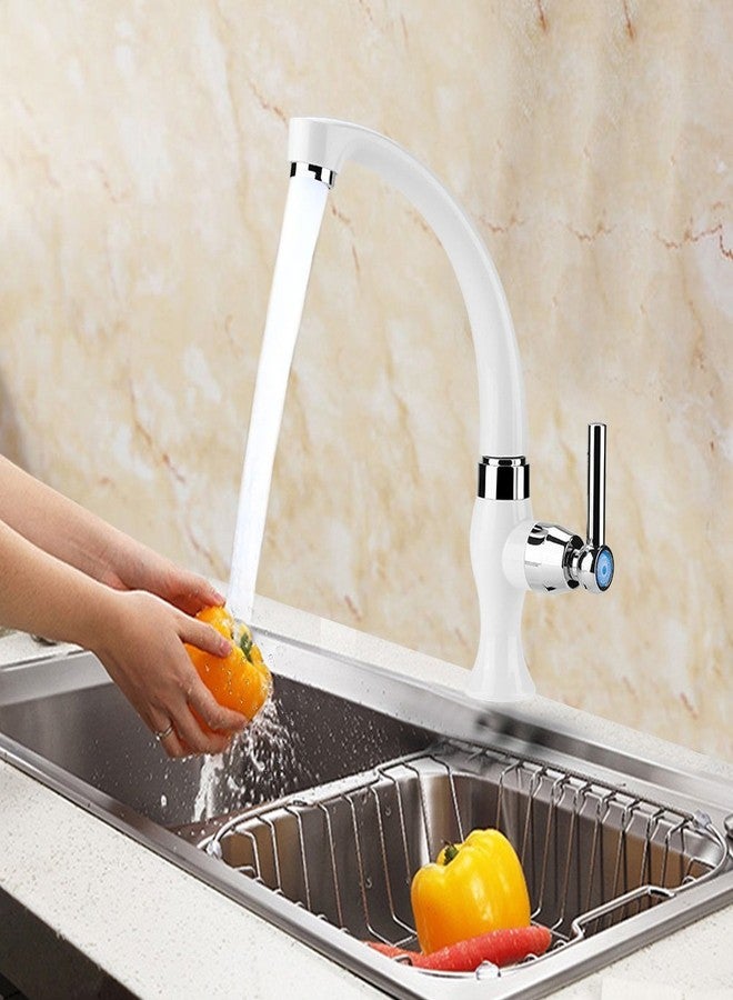 Fdit Kitchen Sink Faucet Single Handle Cold Faucet Water Faucet Water Tap for Kitchen Sink Bathroom Basin Bathtub Mop Pool G1/2 ABS Plastic (Straight Handle) - Image 5