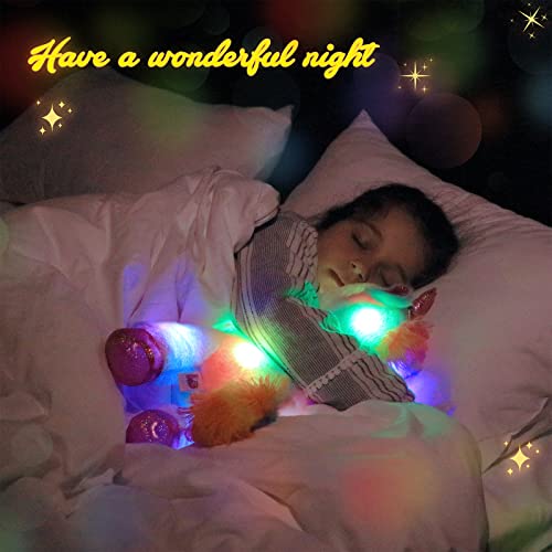Easfan LED Unicorn Plush Lightup Stuffed Animal with Colorful Night Lights Glow in The Dark Birthday Festival for Kids Toddlers Girls Rainbow10 - Image 5