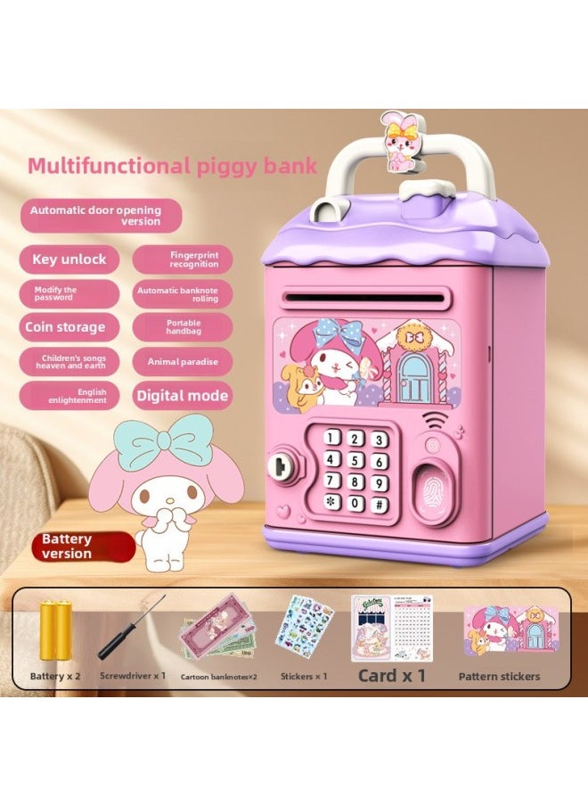 Generic - Can't Get In And Out Of The Year Piggy Bank Only Boys Password Box Kulomi Savings Girls Children Can Access-Color:Melody☀Password Unlock Automatic Banknote Rolling☀Battery Version - Image 1