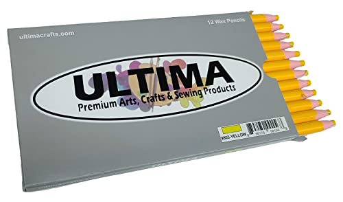 Ultima China Marker – Peel-Off Grease Pencil/Wax Pencil – Leaves Opaque, Easy to Remove Markings on all Glazed, Non-Porous & Polished Surfaces (Yellow) - Image 1