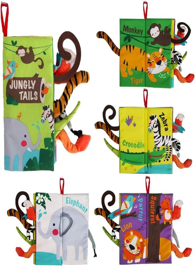 beiens Baby Books Toys, Touch and Feel Crinkle Cloth Book for Infant Baby 0-3-6-12-18 Months, Early Development Interactive Stroller Soft Toys, Newborn Gifts for Boys Girls - Image 4