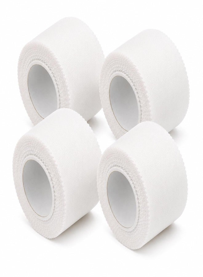 Omszte Silk Like Medical Tape, 4 Rolls 1 Inch x 10 Yards, Durable Cloth First Aid Tape for Securing Dressings, Gauze, Tubing and Splints, Skin Friendly, Latex Free, White - Image 1