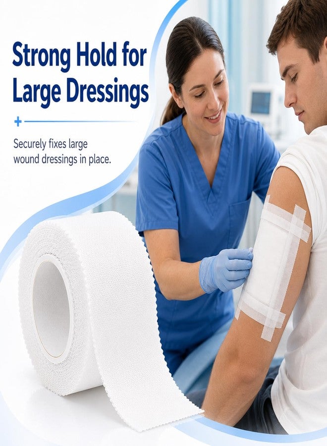 Omszte Silk Like Medical Tape, 4 Rolls 1 Inch x 10 Yards, Durable Cloth First Aid Tape for Securing Dressings, Gauze, Tubing and Splints, Skin Friendly, Latex Free, White - Image 4