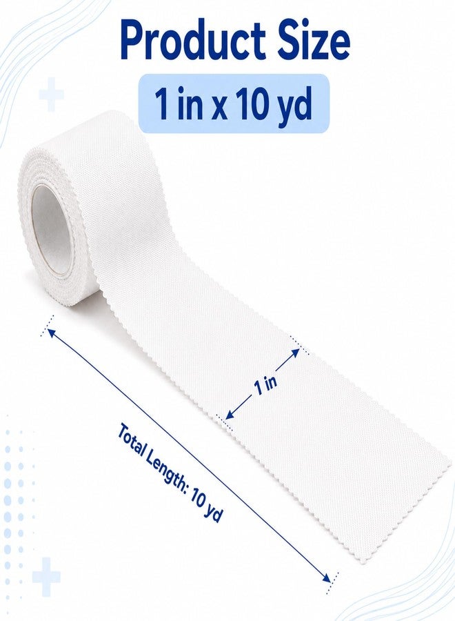 Omszte Silk Like Medical Tape, 4 Rolls 1 Inch x 10 Yards, Durable Cloth First Aid Tape for Securing Dressings, Gauze, Tubing and Splints, Skin Friendly, Latex Free, White - Image 3
