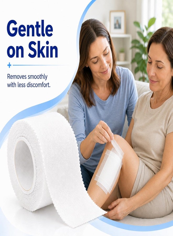 Omszte Silk Like Medical Tape, 4 Rolls 1 Inch x 10 Yards, Durable Cloth First Aid Tape for Securing Dressings, Gauze, Tubing and Splints, Skin Friendly, Latex Free, White - Image 5