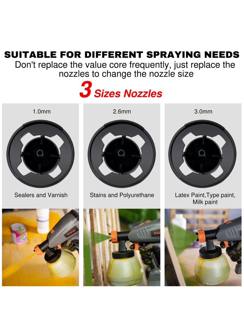 KSEIBI Paint Spray Gun 400W High Power, Patterns 1300ml Container, Painting Works, Easy to Clean Electric Paint Sprayer for Furniture / Cabinets / Fence / Walls / Door / Garden Chairs  - Image 5