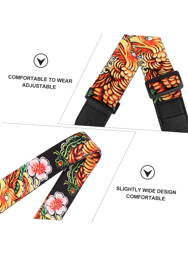 GGOOT 8 pcs guitar strap cool guitar electric guitar belt strap Guitar Sling guitar shoulder band bass shoulder strap braided belt guitar shoulder strap Genuine Leather vintage banjo  - Image 3