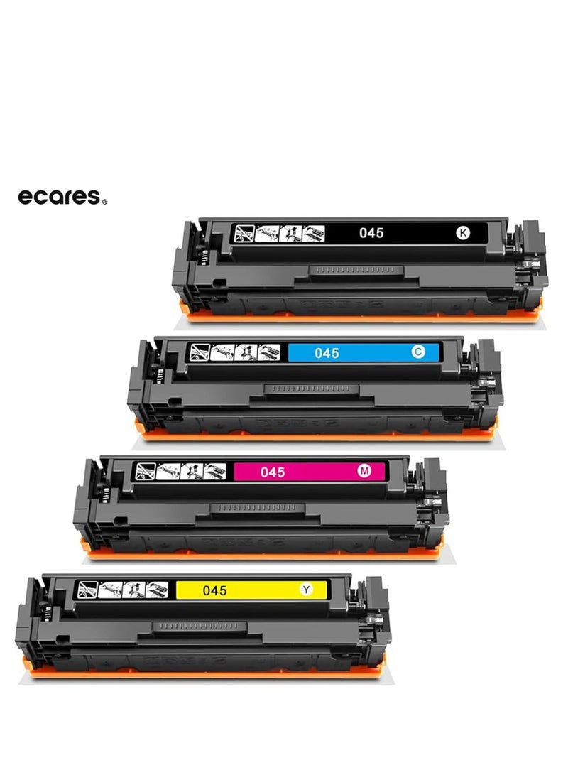 ECARES® 045 Compatible Toner Cartridge Set Replacement Works with Canon 045H CRG-045H CRG-045 Works with Printers Canon Color Image CLASS MF632Cdw MF634Cdw LBP612Cdw CMYK (Multicolor). - Image 1